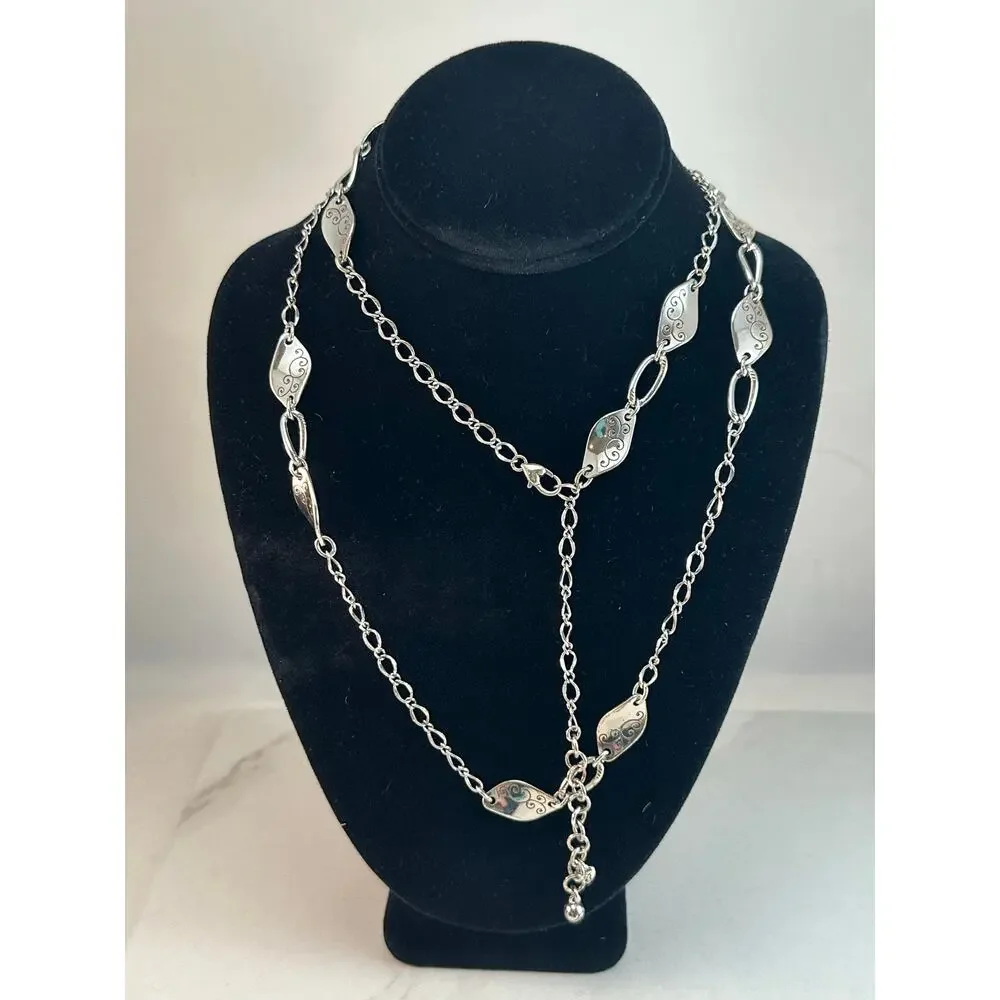 Brighton Twirl Silver chain belt Preowned